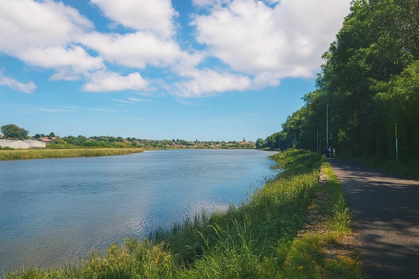 Boyne river from the sidewalk